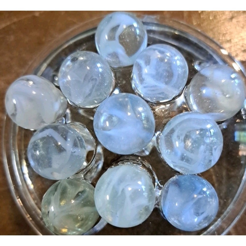 Lot Of 11 Estate Sale Marbles Clears Not UV Reactive
